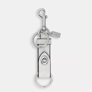 Coach Trigger Snap Bag Charm In Signature Canvas